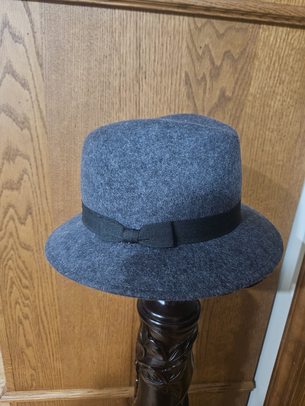 SCALA PRONTO Classic Gray Wool Felt Fedora with Black Band